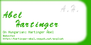 abel hartinger business card